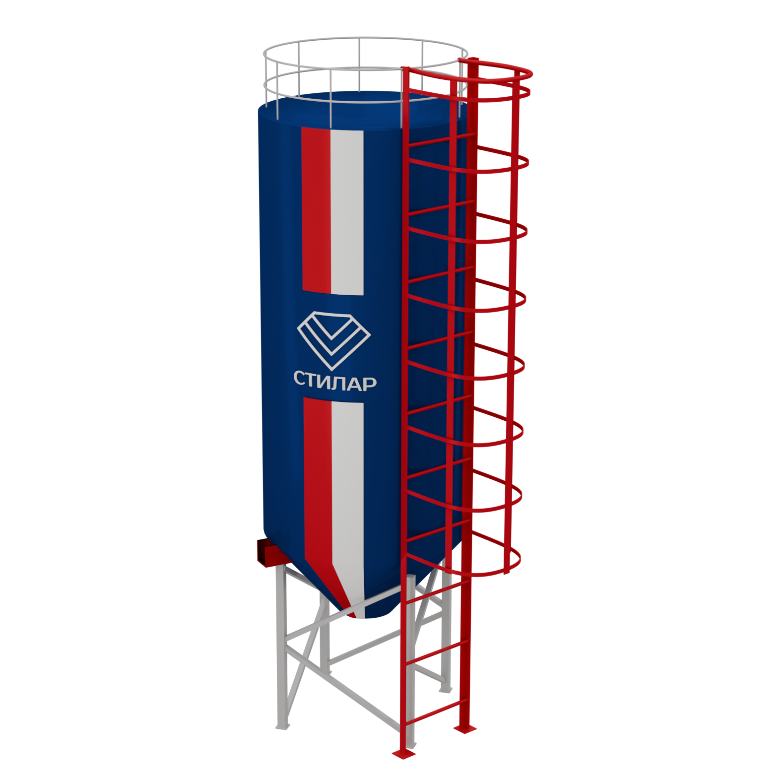 Цельносварный силос для асфальтобетонных заводов 75 м³ от производителя